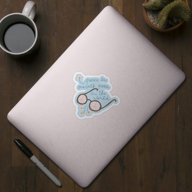 peace in oneself peace in the world Peace Sticker TeePublic